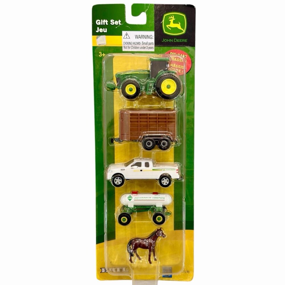 ERTL John Deere 1:64 Scale 5-Piece Farm Vehicle Gift Set 35627P NIP 2010